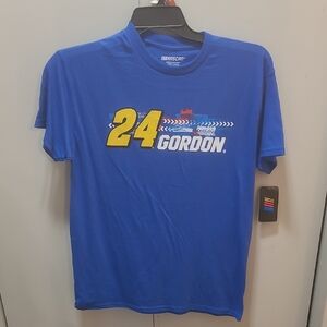 Nascar Men's Blue and Yellow Racing Tee